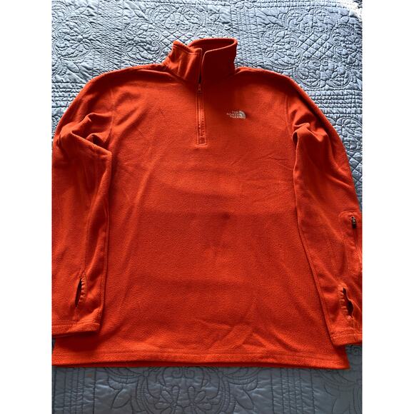 Mens The North Face Fleece Orange Size Medium Pre Owned - Picture 1 of 5
